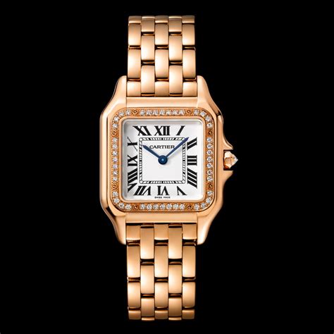 rose gold cartier watches|cartier 18k gold watch price.